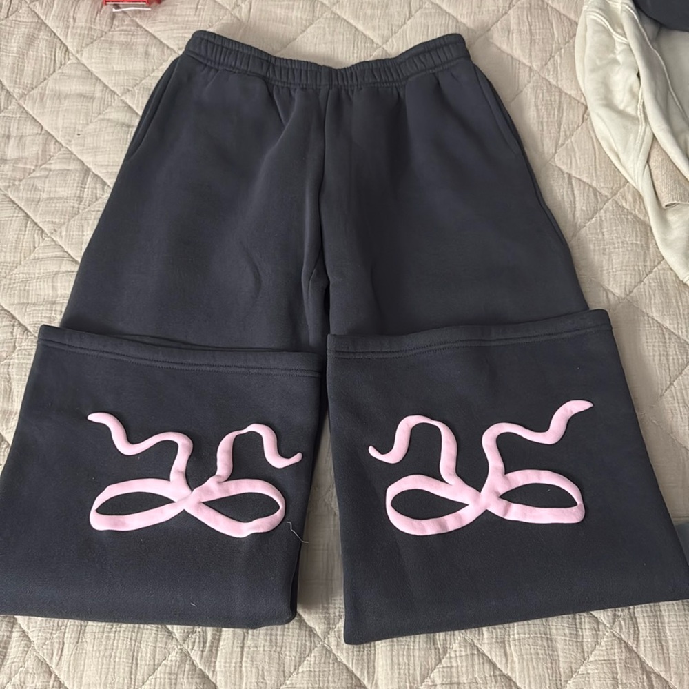 edikted bow wide leg sweats
